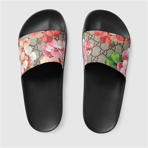 black gucci sliders womens|gucci bloom sliders women.